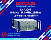 Exodus LNA2006, 10 MHz −18 GHz, 200 mW, LNA - RF Cafe