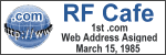 1st .com Web Address Assigned. Click here to return to the RF Cafe homepage.