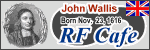 John Wallis - Mr. Infinity - born today.  Please click here to visit RF Cafe.