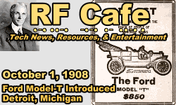 Day in Engineering History October 1 Archive - RF Cafe