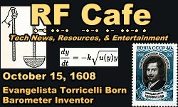 Day in Engineering History October 15 Archive - RF Cafe