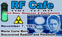 Day in Engineering History November 7 Archive - RF Cafe