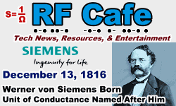 Day in Engineering History December 13 Archive - RF Cafe