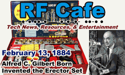 Day in Engineering History February 13 Archive - RF Cafe