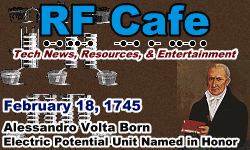 Day in Engineering History February 18 Archive - RF Cafe