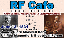 Day in Engineering History June 13 Archive - RF Cafe