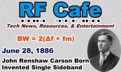 Day in Engineering History June 28 Archive - RF Cafe