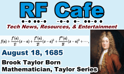 Day in Engineering History August 18 Archive - RF Cafe