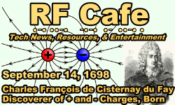 Day in Engineering History September 14 Archive - RF Cafe
