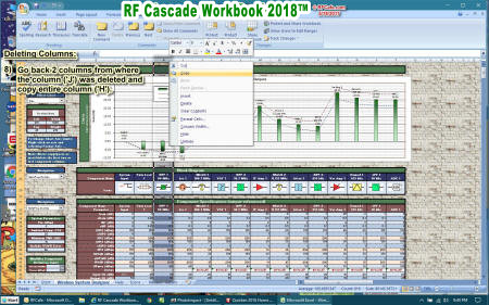 Inserting Columns (4) in RF Cascade Workbook 2018 - RF Cafe