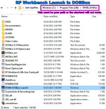 RF Workbench and DOSBox files in folder - RF Cafe
