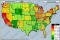 U.S. National Gas Temperature Map