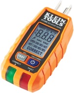 Klein Tools RT250 GFCI Outlet Tester with LCD Display, Electric Voltage Tester for Standard 3-Wire 120V Electrical Receptacles - RF Cafe