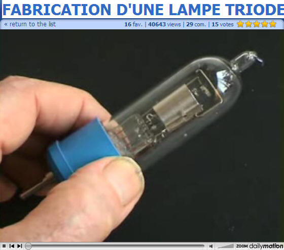 Fabrication d'une lampe triode - Making a triode tube