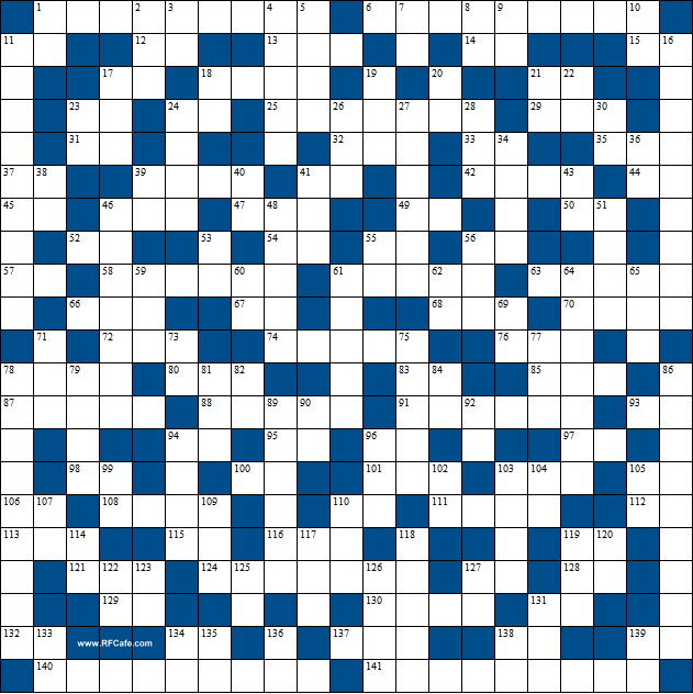 Engineering Themed Crossword Puzzle for October 4th, 2020 - RF Cafe