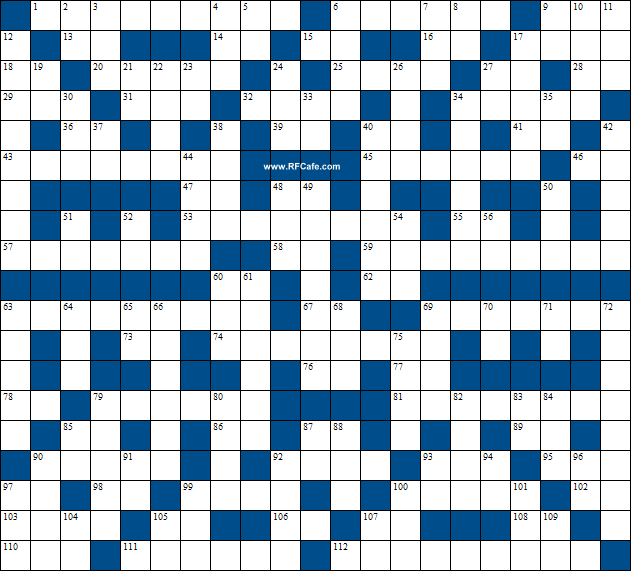 "Xi Restored" Engineering Crossword Puzzle for November 28th, 2021 - RF Cafe