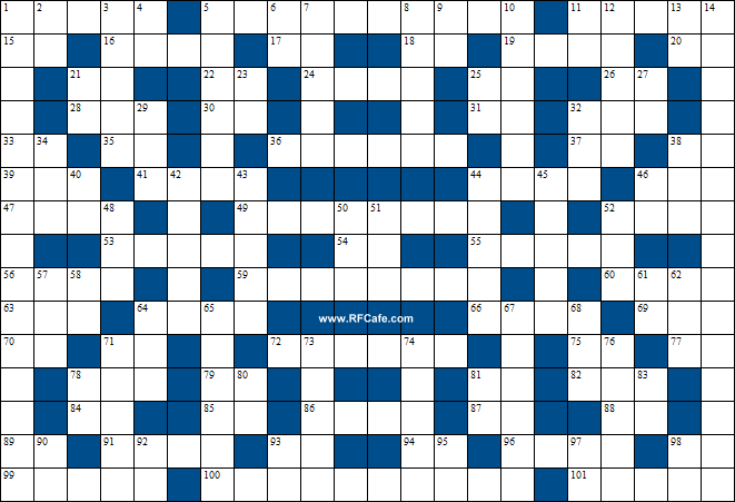 Electrical Engineering Theme Crossword Puzzle for January 16th, 2022 - RF Cafe