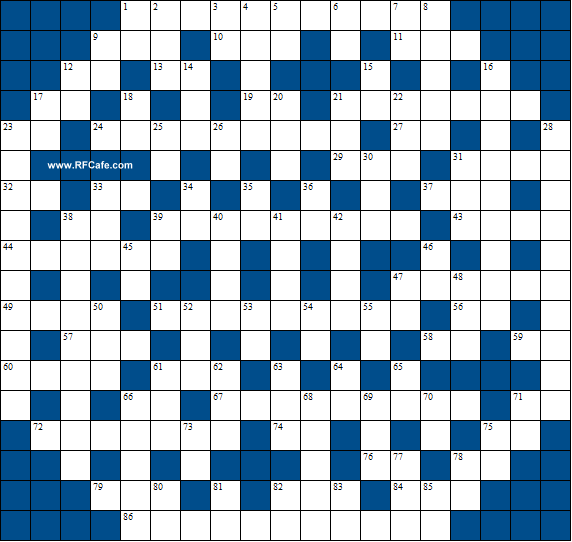 Filter Theme Crossword Puzzle for April 3rd, 2022 - RF Cafe