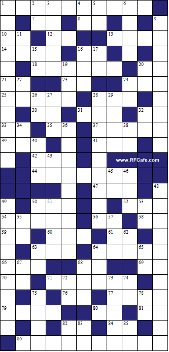 Electronics Theme Crossword Puzzle for November 12th, 2023 - RF Cafe