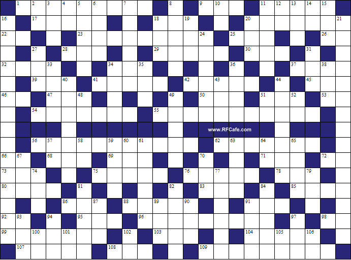 Electronics Themed Crossword Puzzle for March 19th, 2023 - RF Cafe