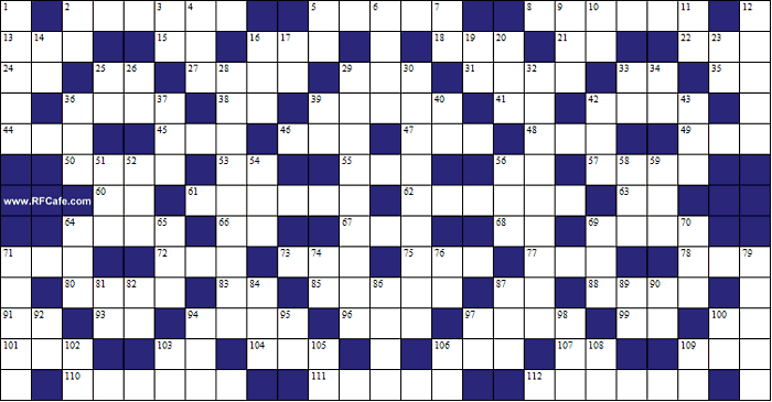 Electronics Themed Crossword Puzzle for June 11, 2023 - RF Cafe