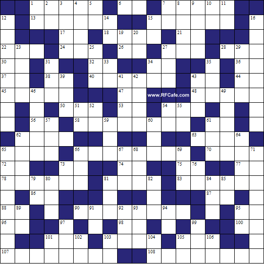 Electronics Themed Crossword Puzzle for August 13th, 2023 - RF Cafe