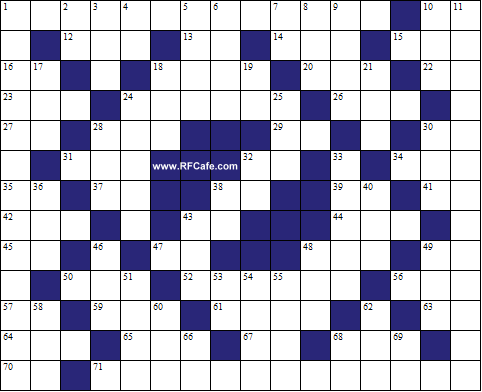 Electronics Themed Crossword Puzzle for May 21st, 2023 - RF Cafe