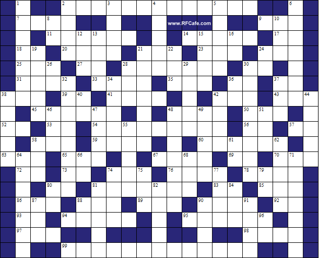 Electronics Themed Crossword Puzzle Solution for July 2nd, 2023 - RF Cafe