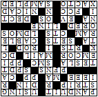 Crossword puzzle solution