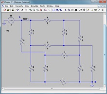 RF Cafe - Resistor Cube Solution, LTSpice analysis