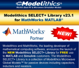 Modelithics Launches Modelithics SELECT+ Library for MATLAB - RF Cafe