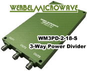 Werbel Microwave 3-Way Power Splitter for 2-18 GHz - RF Cafe