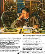 Thomas Edison in John Hancock Advertisement from the April 29, 1950 The Saturday Evening Post - RF Cafe
