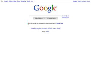 RF Cafe - Original Google screen in 2009