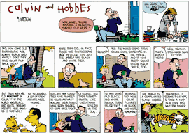 Calvin's Father Explains How the World Changed from B&W to Color (Watterson) - RF Cafe
