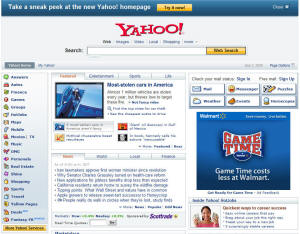 RF Cafe - Original Yahoo! screen in 2009