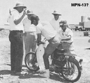 MPN-13 radar unit in background of phoot from the 1966 AMA Nats - RF Cafe