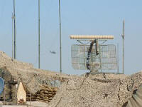 TPN-19 ASR Antenna w/Blackhawk in Background - Baghdad (John Cope photo)