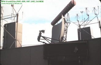 ASR, PAR, VHF, and UHF antennas on the MPN-14 mobile radar - RF Cafe