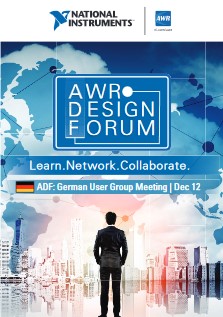 AWR Design Forum / German User Group Meeting Agenda Set and Registration Opened - RF Cafe