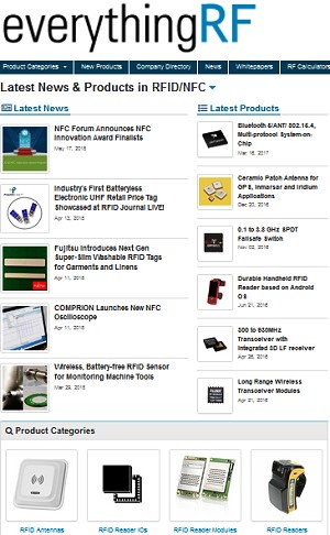 everythingRF Adds Searchable RFID Vendor Catalog Resource - RF Cafe