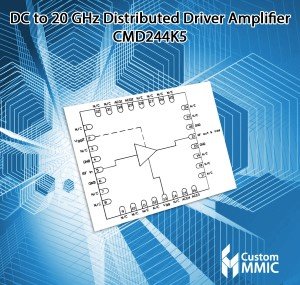 Custom MMIC Introduces a New GaAs DC to 20 GHz Distributed Amplifier - RF Cafe