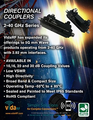 VidaRF Expands Broadband Directional Couplers to 5G mmWave - RF Cafe