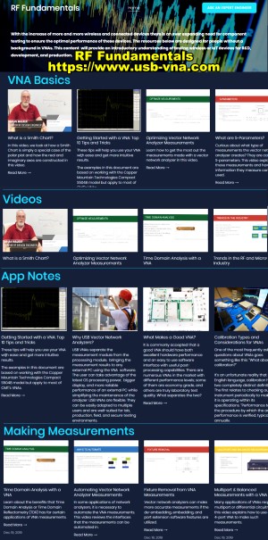 RF Fundamentals Website by Copper Mountain Technologies - RF Cafe