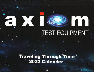 Axiom Test Equipment 2023 Calendar (front cover) - &quot;Traveling Through Time&quot;