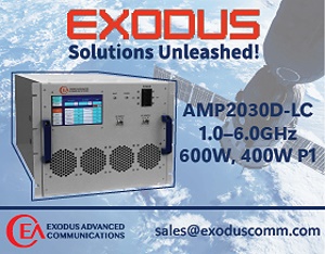 Exodus AMP2030D-LC 1 to 6 GHz, 600 W (400 W P1dB) SSPA - RF Cafe