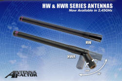 Antenna Factor's HW & HWR 2.4 GHz WRT antennas