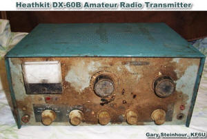 Original front panel Heathkit DX-60B by Gary Steinhour- RF Cafe