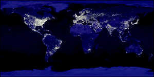 NASA's photo of light pollution across the Earth -  RF Cafe