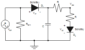 Diode Detector with a Second Matched Diode - RF Cafe